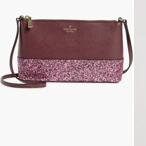Kate Spade Burgundy and Pink Crossbody Bag